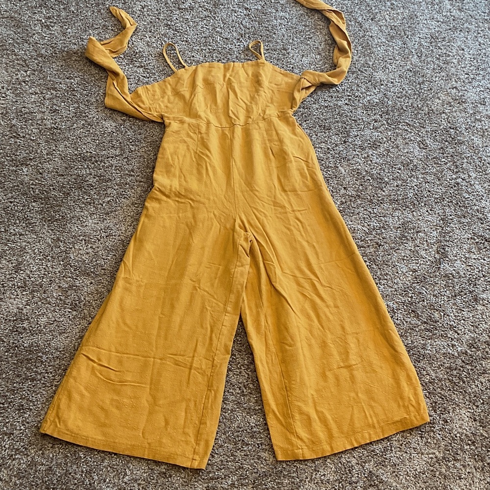 Anrabess Mustard Yellow Jumpsuit, Size S